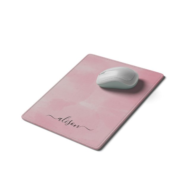 Personalized Signature Pink  Mouse Pad (Creator Uploaded)