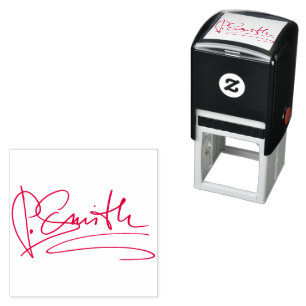 Personalized Signature Red Self-inking Stamp