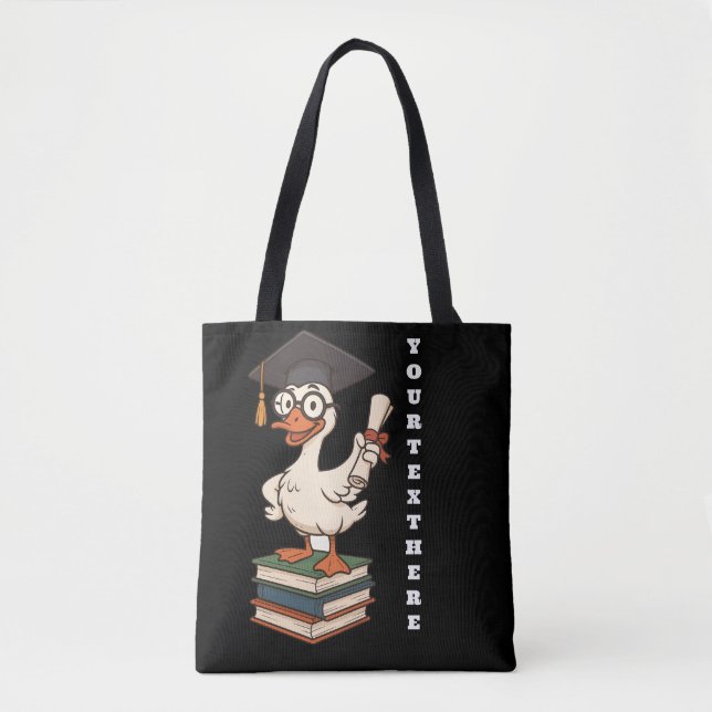 Personalized Silly Goose Graduation Tote Bag (Front)