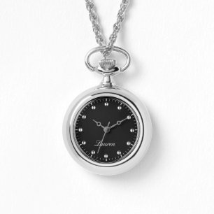 personalized silver bracelet watch