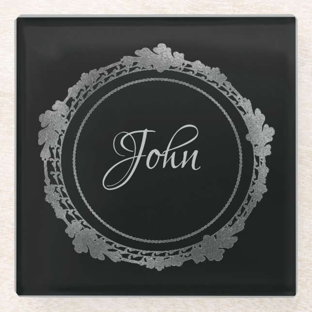 Personalized silver Coaster (Front)