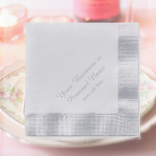 personalized silver colour napkins