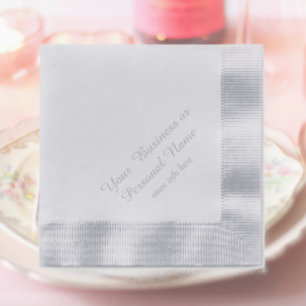 personalized  silver  colour napkins