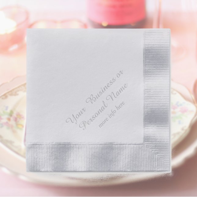 personalized  silver  colour napkins (Creator Uploaded)