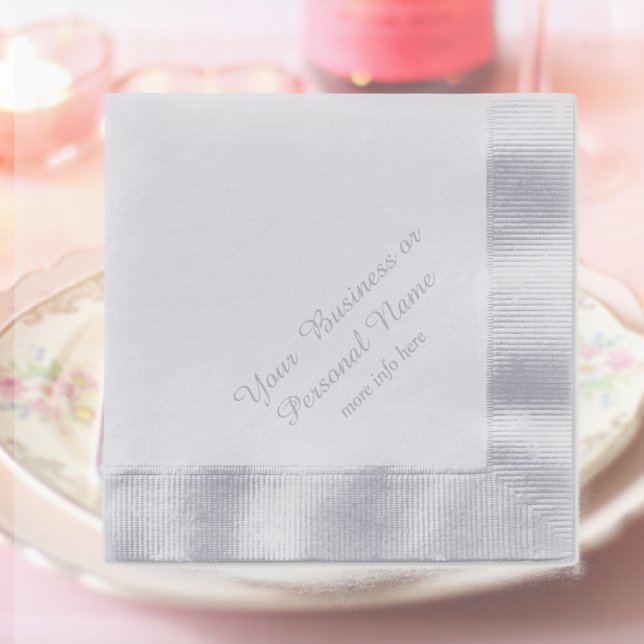 personalized silver colour napkins (Creator Uploaded)