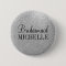 Personalized silver glitter bridesmaids buttons