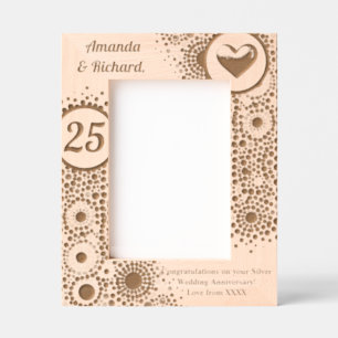 Personalized Silver Jubilee  Etched Frames