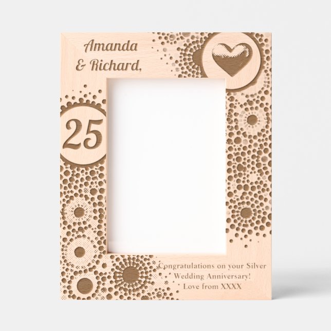 Personalized Silver Jubilee  Etched Frames (Front)