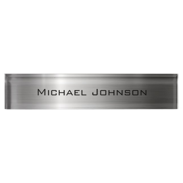 Personalized Silver Metallic Nameplate (Front)