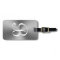Personalized silver metallic travel luggage tag