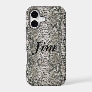 Personalized Silver Snake Skin iPhone 7 Case