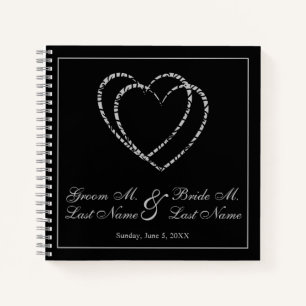 Personalized Silver Wedding Guest Book