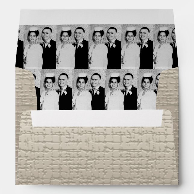 Personalized Silver Your Photo Inside Anniversary Envelopes (Back (Bottom))