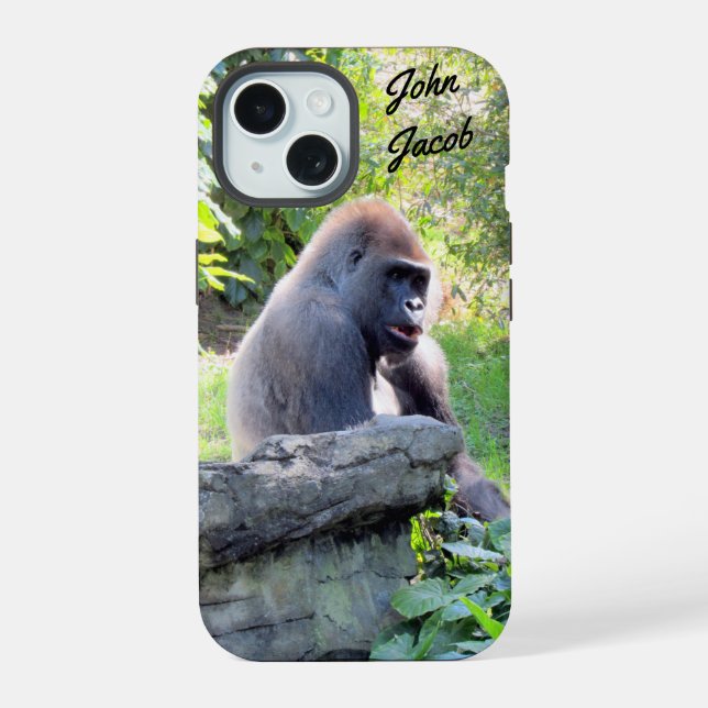 Personalized Silverback Gorilla Phone Case (Back)