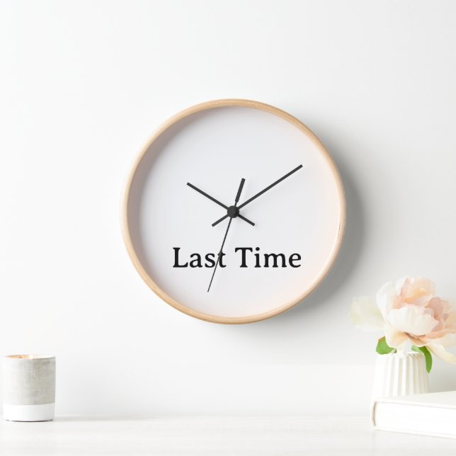 personalized simple 10" Natural Wood Frame Clock (Home)