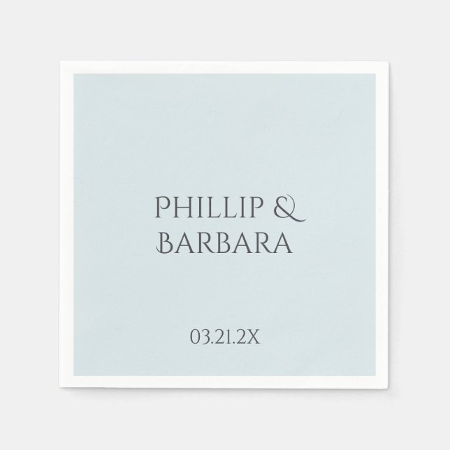 Personalized Simple 60th Wedding Anniversary Party Napkin (Front)