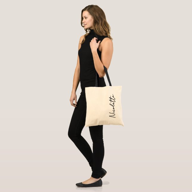 Personalized Simple Aesthetic Tote - Customize It Bag (Front (Model))