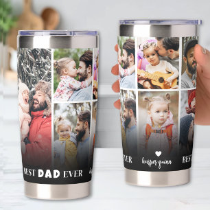 Personalized Simple Best Dad Photo Insulated Tumbler