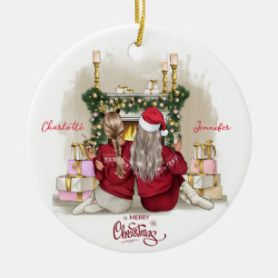 Personalized Simple Best Friend Ornament