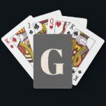 Personalized Simple Bold Monogram Black and White Playing Cards<br><div class="desc">Personalized Simple Bold Monogram Black and White Playing Cards</div>