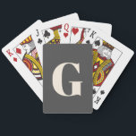 Personalized Simple Bold Monogram Black and White Playing Cards<br><div class="desc">Personalized Simple Bold Monogram Black and White Playing Cards</div>
