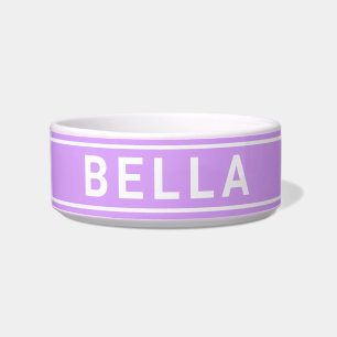 Personalized Simple Bold Name Template Pet Food Bowl