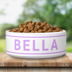 Personalized Simple Bold Name Template Pet Food Bowl