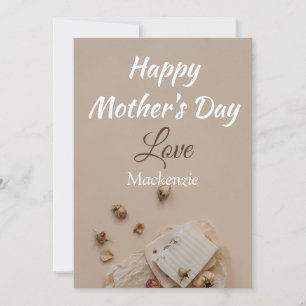 Personalized Simple & Chic mothers Day   Floral  Holiday Card