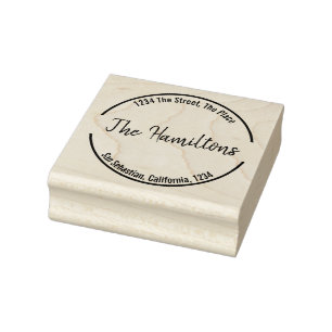 Personalized simple (circle border) rubber stamp