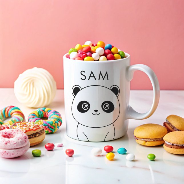 Personalized Simple Cute Panda kawaii  Coffee Mug (Creator Uploaded)
