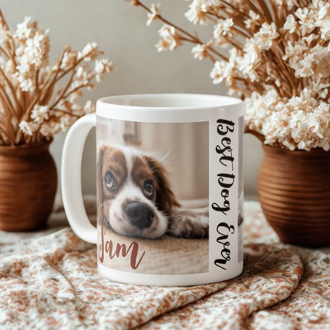Personalized simple dog Photo and name keepsake  Coffee Mug (Creator Uploaded)