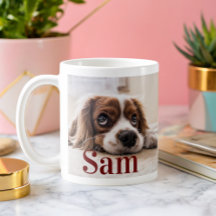 Personalized simple dog Photo and name keepsake 