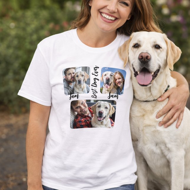 Personalized simple dog Photo and name keepsake  T-Shirt (Creator Uploaded)