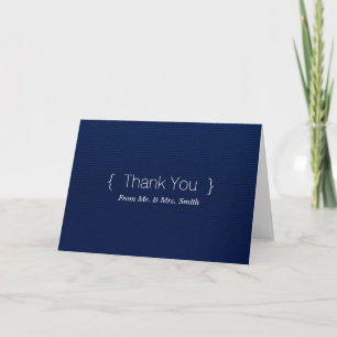 Personalized simple Elegant Blue Jeans Thank You