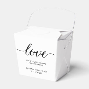 Personalized Simple & Elegant Love Wedding ScrIpt Favor Box