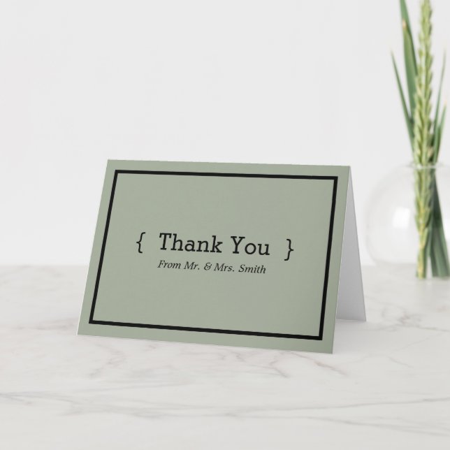 Personalized simple Elegant Thank You (Front)