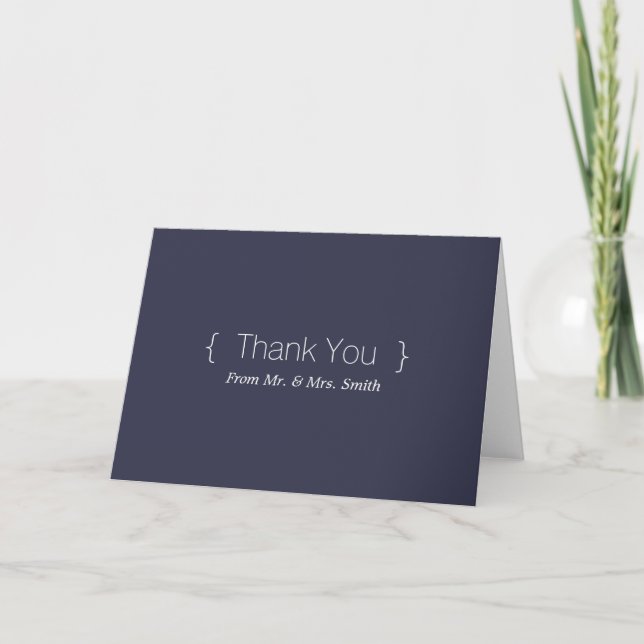 Personalized simple Elegant Thank You (Front)