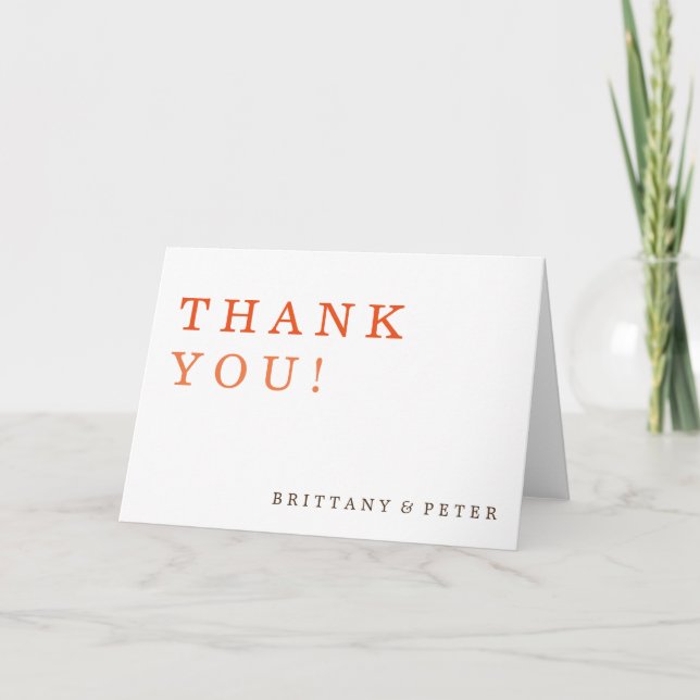 Personalized simple Elegant Thank You (Front)