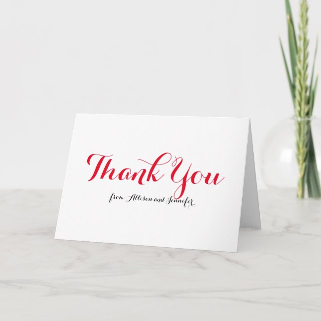 Personalized Simple Elegant Thank You Card (Front)