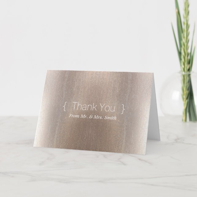 Personalized simple Elegant Thank You Card (Front)