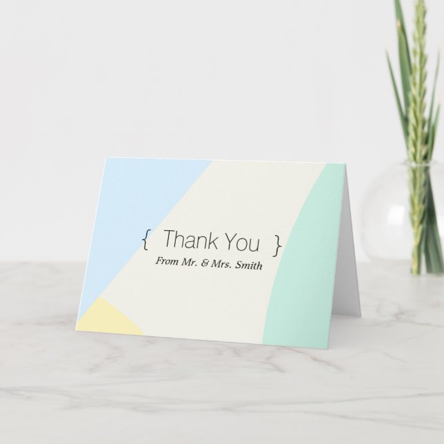 Personalized simple Elegant Thank You Card (Front)