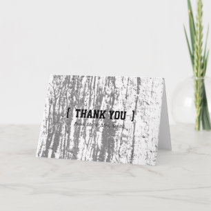 Personalized simple Elegant Thank You Wooden Blur Card