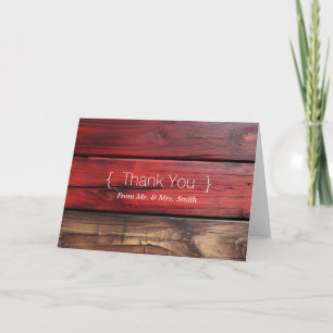 Personalized simple Elegant Thank You Wooden Card