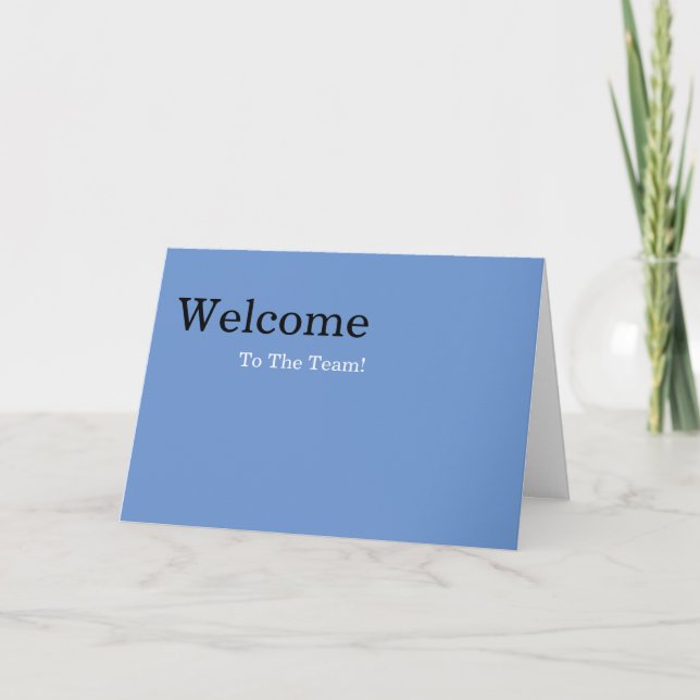 Personalized simple Elegant Welcome Card (Front)