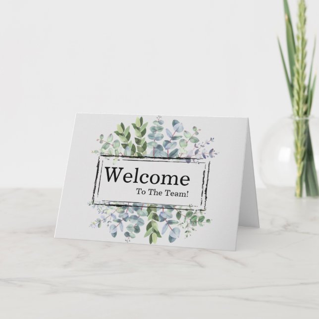Personalized simple Elegant Welcome Card (Front)