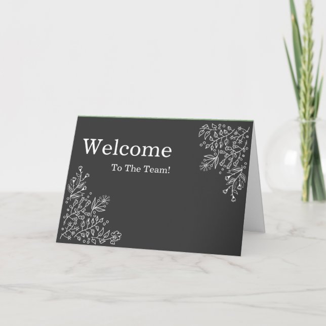 Personalized simple Elegant Welcome Card (Front)