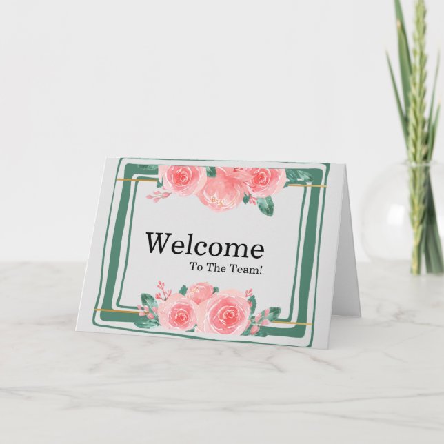 Personalized simple Elegant Welcome Card (Front)