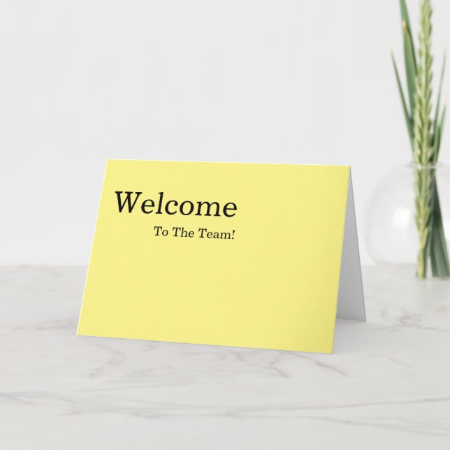 Personalized simple Elegant Welcome Card (Front)