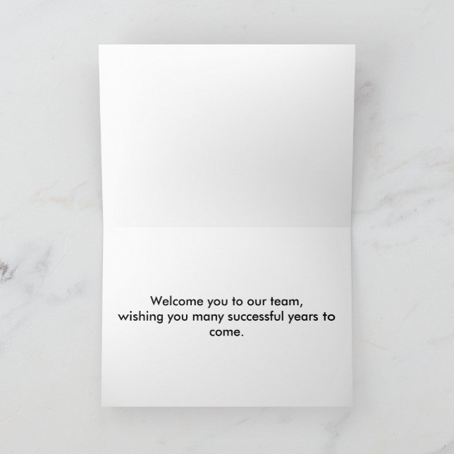 Personalized simple Elegant Welcome Card (Inside)
