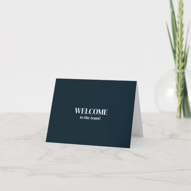 Personalized simple Elegant Welcome to the team Card (Front)